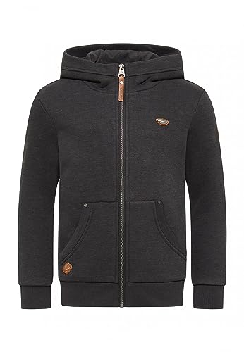Ragwear Mädchen Sweatjacke Nesie Zip Sweatshirt mit Kapuze und Reißverschluss Übergangsjacke Sweater Jacke aus weicher Bio Baumwolle (DE/NL/SE/PL, Numerisch, 128, Regular, Black) von Ragwear