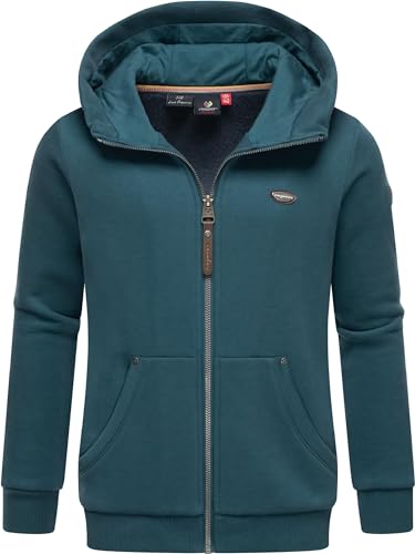 Ragwear Mädchen Sweatjacke Zip-Hoodie mit Kapuze Nesie Zip Petrol Gr. 134 von Ragwear