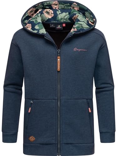 Ragwear Mädchen Sweatjacke Zip-Hoodie mit Kapuze Theera Zip Navy Gr. 158 von Ragwear