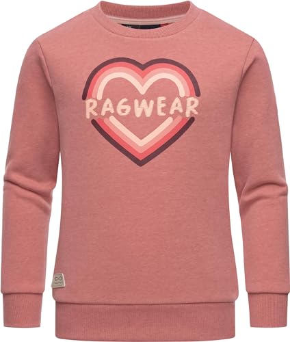 Ragwear Mädchen Sweatshirt Pullover mit coolem Aufdruck Evka Print Dusty Pink Gr. 134 von Ragwear