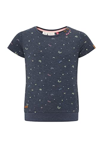 Ragwear Mädchen T-Shirt Rainba Rainbow Kurzarm Shirt mit Print Top Rundhals (DE/NL/SE/PL, Numerisch, 128, Regular, Navy) von Ragwear