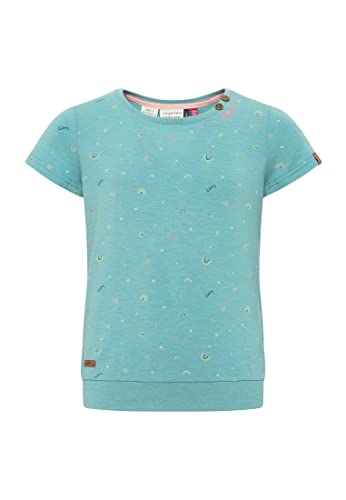 Ragwear Mädchen T-Shirt Rainba Rainbow Kurzarm Shirt mit Print Top Rundhals (DE/NL/SE/PL, Numerisch, 140, Regular, Aqua) von Ragwear