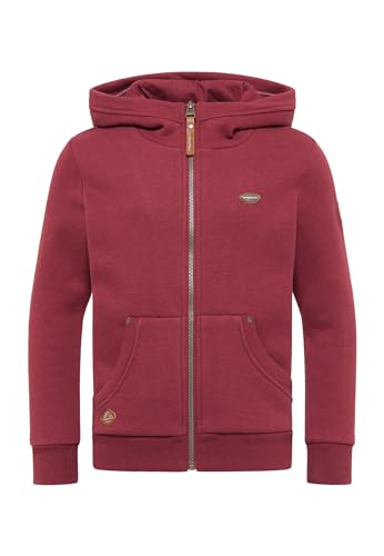 Ragwear Nesie Zip Mädchen Sweatjacke Sweatshirt mit Kapuze Übergangsjacke Jacke Cardigan Strickjacke aus weicher Baumwolle (DE/NL/SE/PL, Numerisch, 128, Regular, Raspberry) von Ragwear