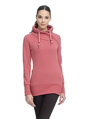 Ragwear NESKA Damen Frauen Kapuzenpulli,Kapuzenpullover,Hoodie,Stehkragen,warm,Seitentaschen,Rosa,L von Ragwear