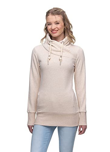 Ragwear NESKA Damen Frauen Kapuzenpulli,Kapuzenpullover,Hoodie,Stehkragen,Seitentaschen,Beige,XS von Ragwear