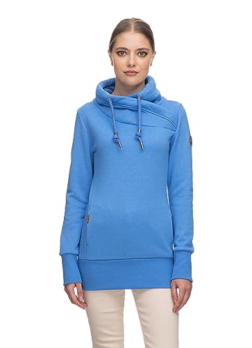 Ragwear NESKA Damen Frauen Kapuzenpulli,Kapuzenpullover,Hoodie,Stehkragen,warm,Seitentaschen,Blau,S von Ragwear