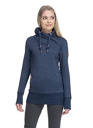 Ragwear NESKA Damen Frauen Kapuzenpulli,Kapuzenpullover,Hoodie,Stehkragen,warm,Seitentaschen,Blau,XS von Ragwear