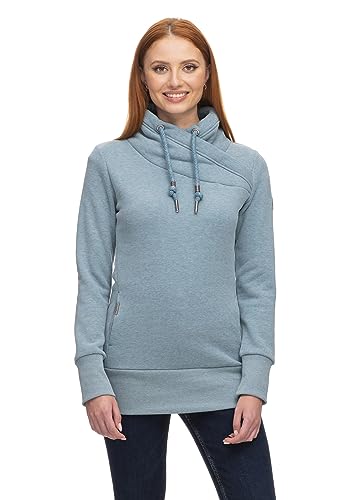 Ragwear NESKA Damen Frauen Kapuzenpulli,Kapuzenpullover,Hoodie,Stehkragen,warm,Seitentaschen,Blau,XS von Ragwear