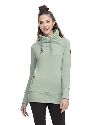 Ragwear NESKA Damen Frauen Kapuzenpulli,Kapuzenpullover,Hoodie,Stehkragen,warm,Seitentaschen,Grün,M von Ragwear