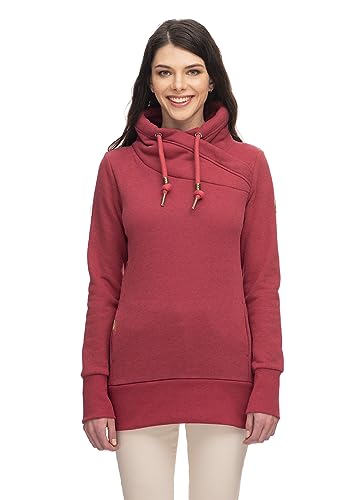 Ragwear NESKA Damen Frauen Kapuzenpulli,Kapuzenpullover,Hoodie,Stehkragen,warm,Seitentaschen,Rot,L von Ragwear