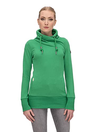 Ragwear NESKA Damen Frauen Kapuzenpulli,Zip Hoodie,Sweatjacke,Stehkragen,Seitentaschen,Grün,XL von Ragwear