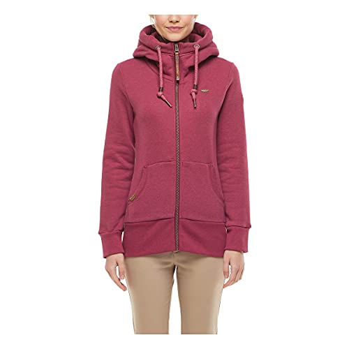 Ragwear NESKA Zip Damen Frauen Kapuzenjacke,Zip Hoodie,Kapuzenpullover,Sweatjacke,warm,Regular Fit,Rot,M von Ragwear