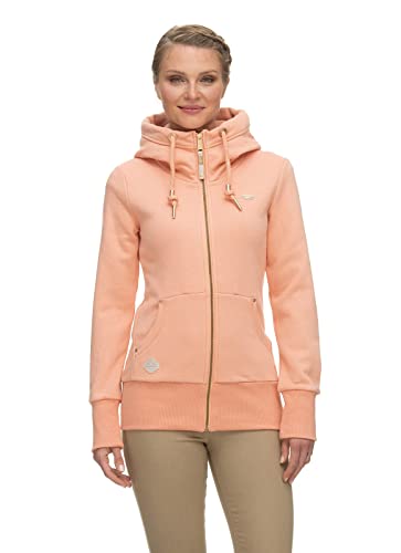 Ragwear NESKA Zip Damen Frauen Kapuzenjacke,Zip Hoodie,Sweatjacke,Stehkragen,Seitentaschen,Orange,M von Ragwear