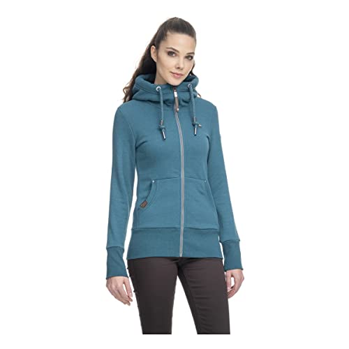 Ragwear NESKA Zip Damen Frauen Kapuzenjacke,Zip Hoodie,Kapuzenpullover,Sweatjacke,warm,Grün,S von Ragwear