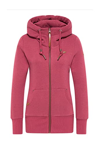 Ragwear NESKA Zip Damen Frauen Kapuzenjacke,Zip Hoodie,Kapuzenpullover,Sweatjacke,warm,Regular Fit,Rot,M von Ragwear