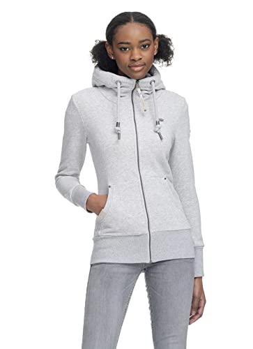 Ragwear NESKA Zip Damen Frauen Kapuzenjacke,Zip Hoodie,Kapuzenpullover,Sweatjacke,warm,Weiß,S von Ragwear