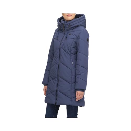 Ragwear NOVISTA Damen Frauen Mantel,Parka,Steppmantel,lange Jacke,Stehkragen,wasserdicht,Blau,L von Ragwear