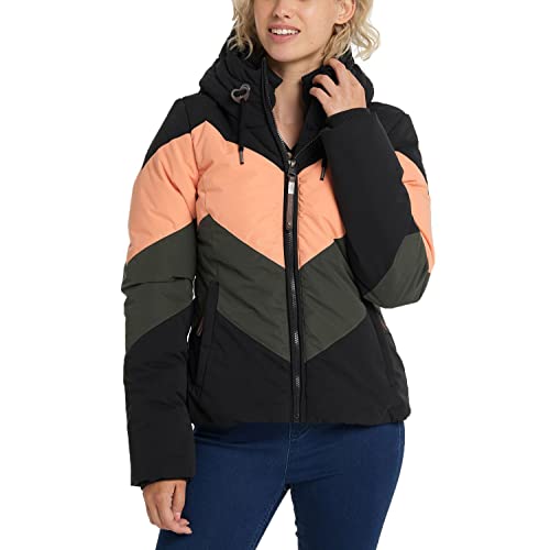 Ragwear W Novva Block Schwarz - Wasserabweisende warme Damen Winterjacke, Größe S - Farbe Black von Ragwear