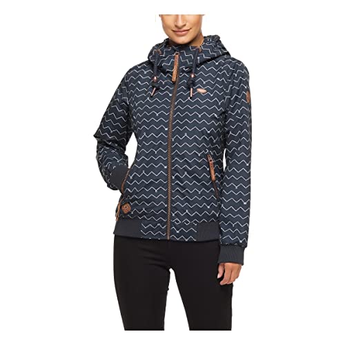 Ragwear NUGGIE A Damen Frauen Übergangsjacke,Jacke,Übergangsjacke mit Kapuze,vegan,wasserdicht,Regular Fit,Navy (2028),S von Ragwear