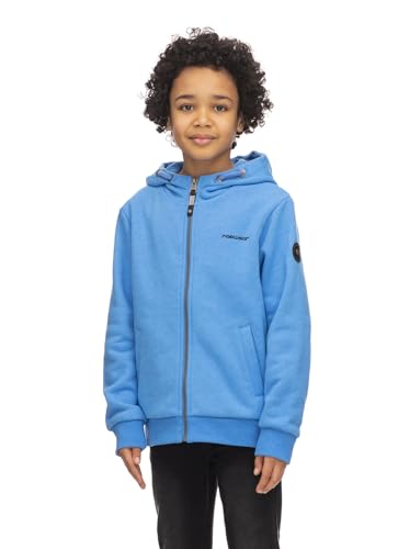 Ragwear Nathius Sweat Zip Jungen Sweatjacke Sweatshirt Jacke mit Kapuze Cardigan Sweater Übergangsjacke (DE/NL/SE/PL, Numerisch, 140, Regular, Blue) von Ragwear