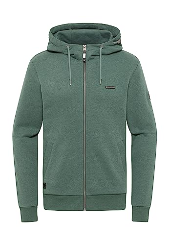 Ragwear Natte Zip Herren Sweatjacke Sweatshirt mit Kapuze Strickjacke Cardigan Sweat Jacke Übergangsjacke Kapuzenpullover (DE/NL/SE/PL, Alphanumerisch, L, Regular, Regular, Pine Green) von Ragwear