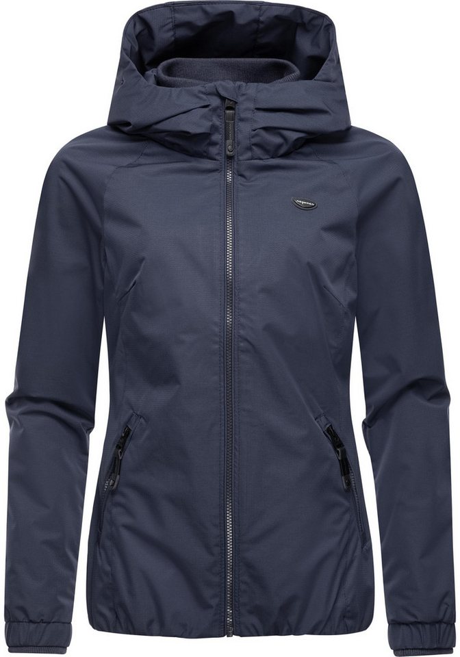Ragwear Outdoorjacke Dizzie Tech Wasserdichte Damen Übergangsjacke mit großer Kapuze von Ragwear