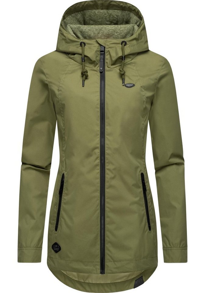 Ragwear Outdoorjacke Zuzka stylische Übergangsjacke mit großer Kapuze von Ragwear