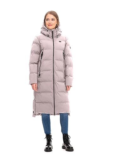 Ragwear PATRISE Damen Frauen Mantel,Parka,Steppmantel,lange Jacke,Stehkragen,wasserdicht,Braun,L von Ragwear