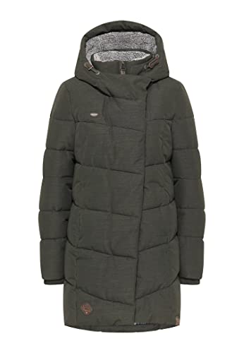 Ragwear PAVLA Damen Frauen Mantel,Parka,Steppmantel,lange Jacke,Stehkragen,wasserdicht,Grün,L von Ragwear