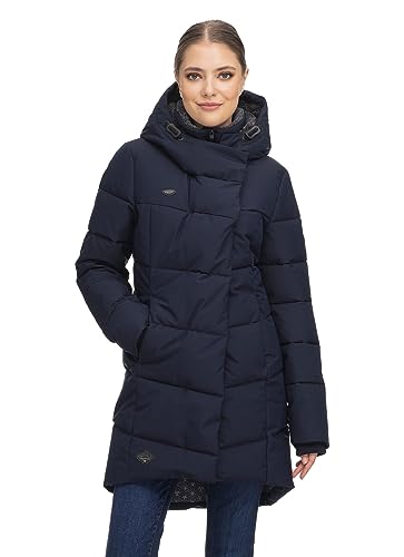 Ragwear PAVLA Damen Frauen Parka,Parka,Steppmantel,lange Jacke,Stehkragen,wasserdicht,Blau,XXL von Ragwear
