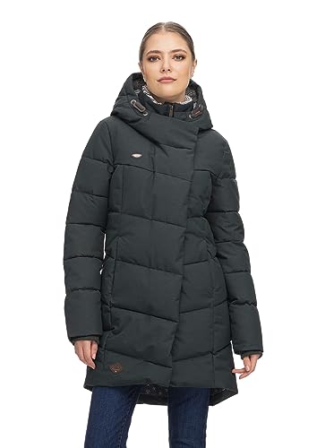 Ragwear PAVLA Damen Frauen Parka,Parka,Steppmantel,lange Jacke,Stehkragen,wasserdicht,Grün,XS von Ragwear