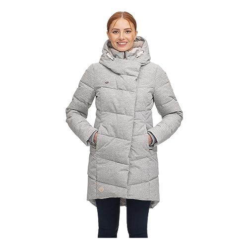 Ragwear PAVLA Damen Frauen Parka,Parka,Steppmantel,lange Jacke,Stehkragen,wasserdicht,Weiß,M von Ragwear