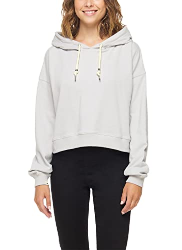 Ragwear PAXI Organic Damen Frauen Kapuzenpulli,Kapuzenpullover,Hoodie,Pullover mit Kapuze,Regular Fit,Light Grey (3003),M von Ragwear