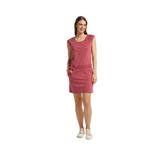 Ragwear Penelope Damen Frauen Kurzarmkleid,Kleid,Freizeitkleid,Sommerkleid,Shirtkleid,Kurzarm,Gummizug,Regular Fit,Rose (4041),L von Ragwear