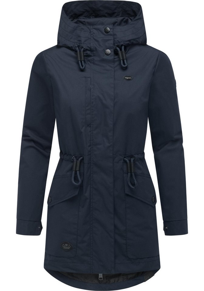 Ragwear Parka Alysa stylische Damen Übergangsjacke mit Taillenzugband von Ragwear