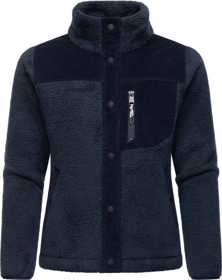 Ragwear Plüschjacke Appopis Block Flauschige Übergangsjacke aus Teddyfleece von Ragwear