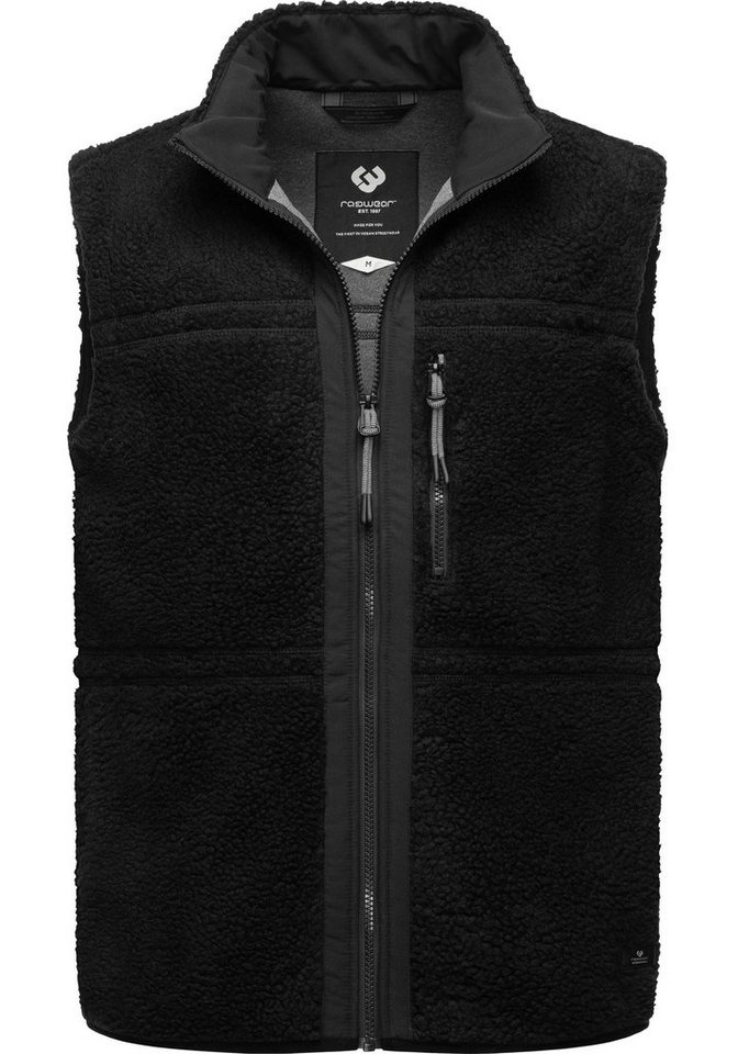 Ragwear Plüschweste Noory Vest Herren Basic ärmellose Teddy-Fleece Jacke von Ragwear