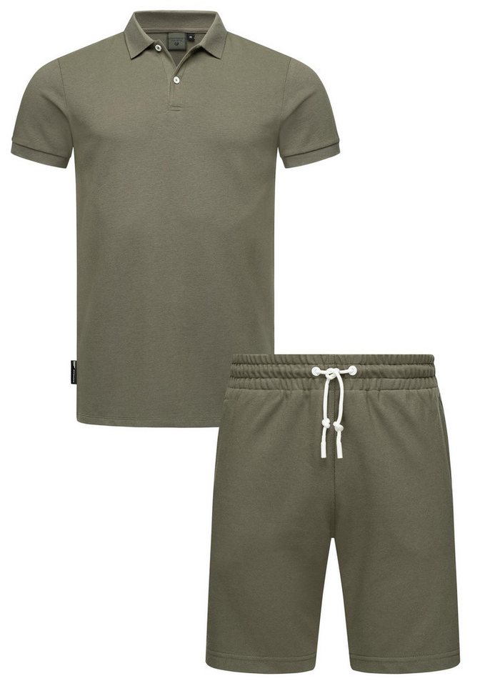 Ragwear Poloshirt Set Porpi (2-tlg) Modisches Herren Set aus Hemd und kurzer Hose von Ragwear