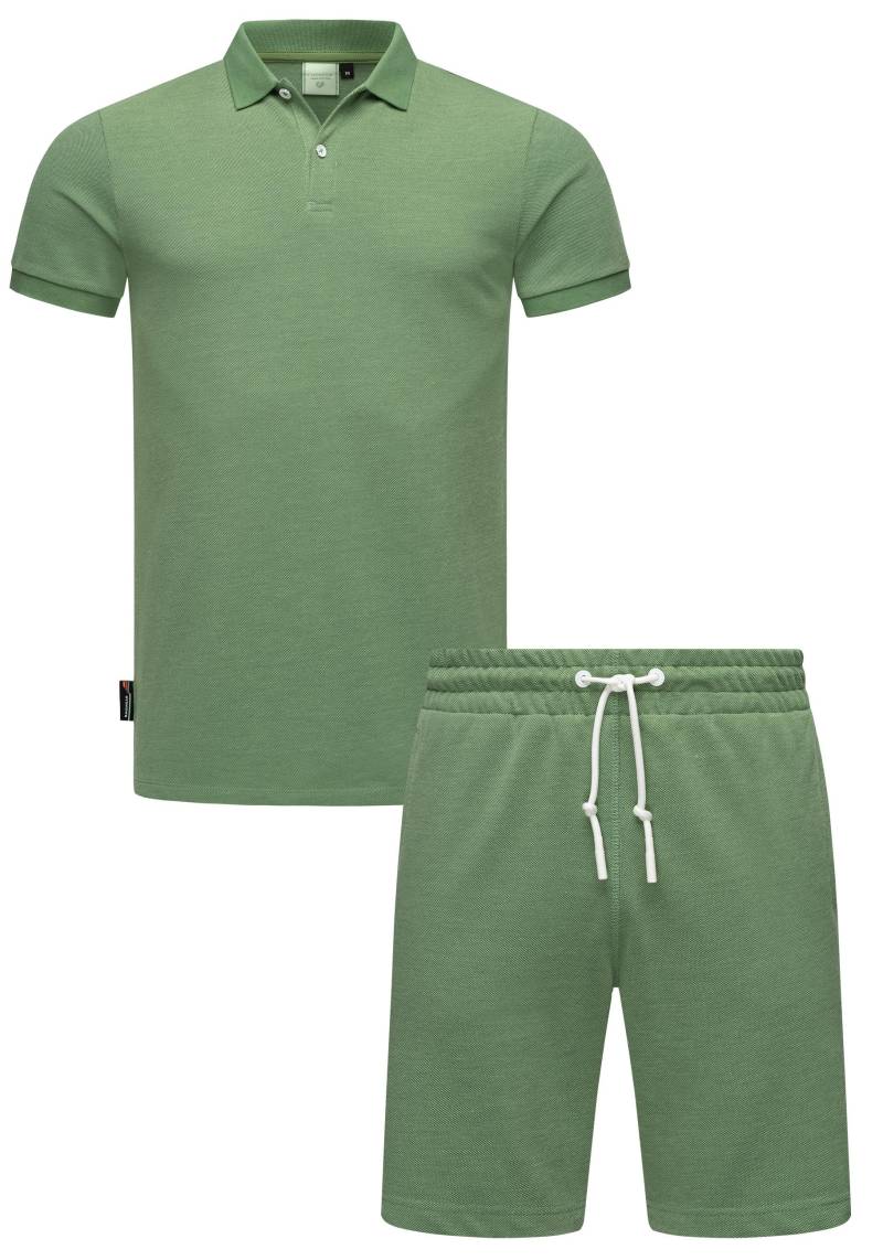 Ragwear Poloshirt "Set Porpi", (2 tlg.), Modisches Herren Set aus Hemd und kurzer Hose von Ragwear