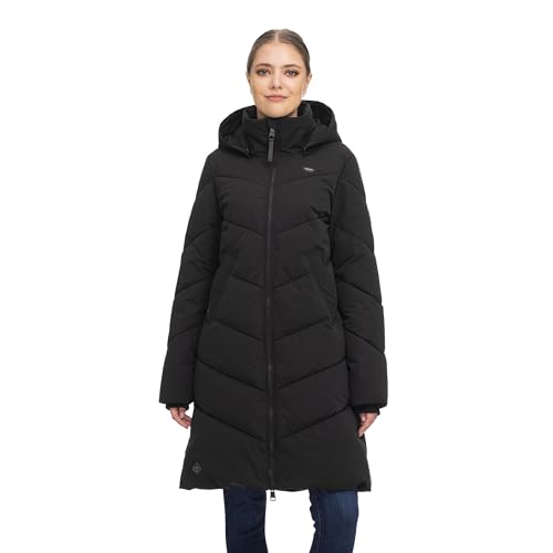 Ragwear REBELKA Damen Frauen Mantel,Parka,Steppmantel,lange Jacke,Stehkragen,wasserdicht,Schwarz,XL Ragwear REBELKA Damen Frauen Mantel,Parka,Steppmantel,lange Jacke,Stehkragen,wasserdicht,Schwarz,XL von Ragwear