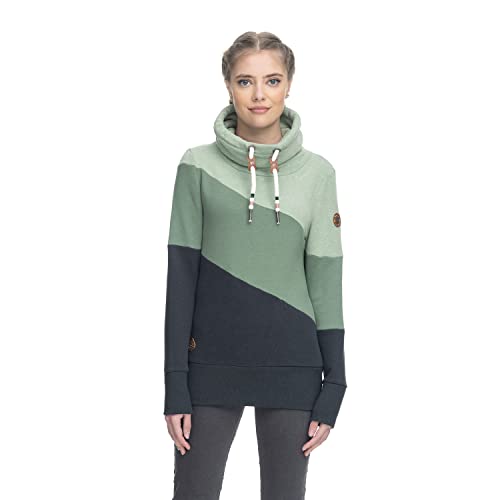 Ragwear Damen Sweatshirt RUMIKA grün/Mint/schwarz L von Ragwear