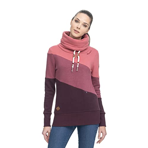 Ragwear RUMIKA Damen Frauen Kapuzenpulli,Kapuzenpullover,Hoodie,Stehkragen,Kapuze,warm,Seitentaschen,Rosa,L von Ragwear