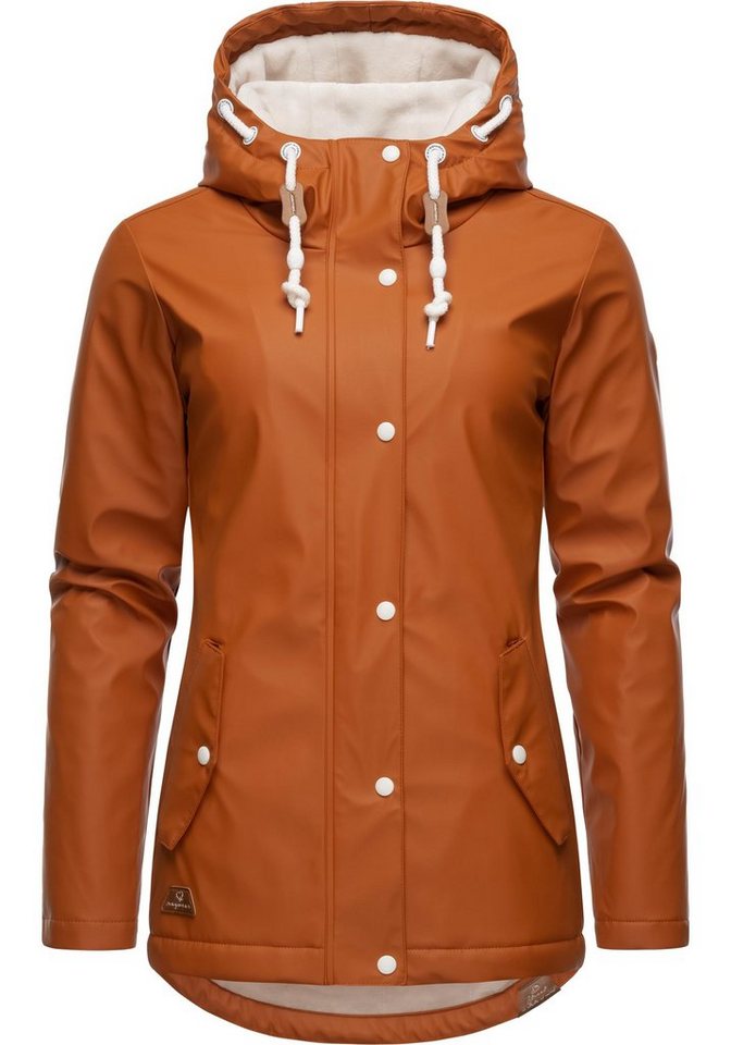 Ragwear Regenjacke Marge warm gefütterter Damen Winter Regenmantel von Ragwear