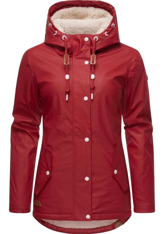 Ragwear Regenjacke Marge warm gefütterter Damen Winter Regenmantel von Ragwear