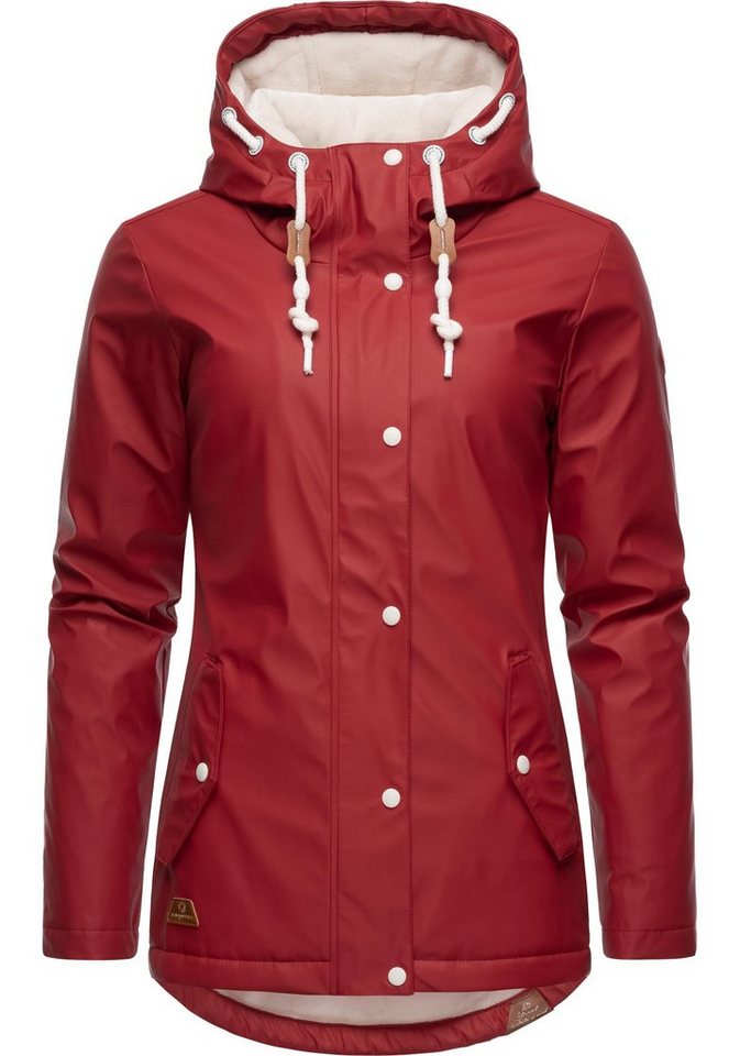 Ragwear Regenjacke Marge warm gefütterter Damen Winter Regenmantel von Ragwear