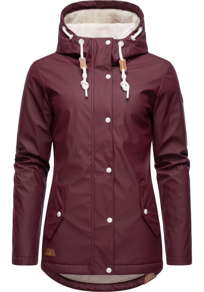 Ragwear Regenjacke Marge warm gefütterter Damen Winter Regenmantel von Ragwear