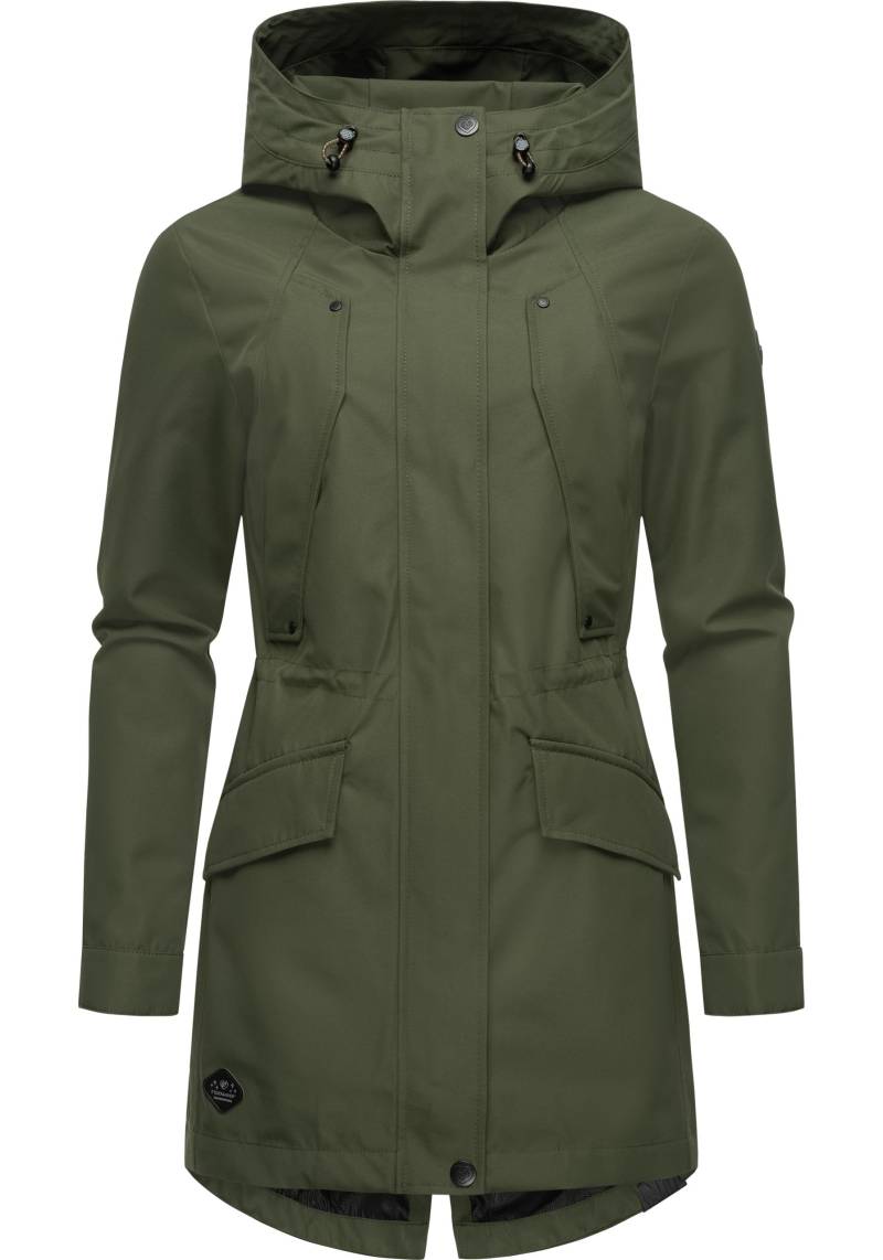 Ragwear Regenmantel "Begonia" Wasserdichter Damen Übergangsmantel mit großer Kapuze von Ragwear