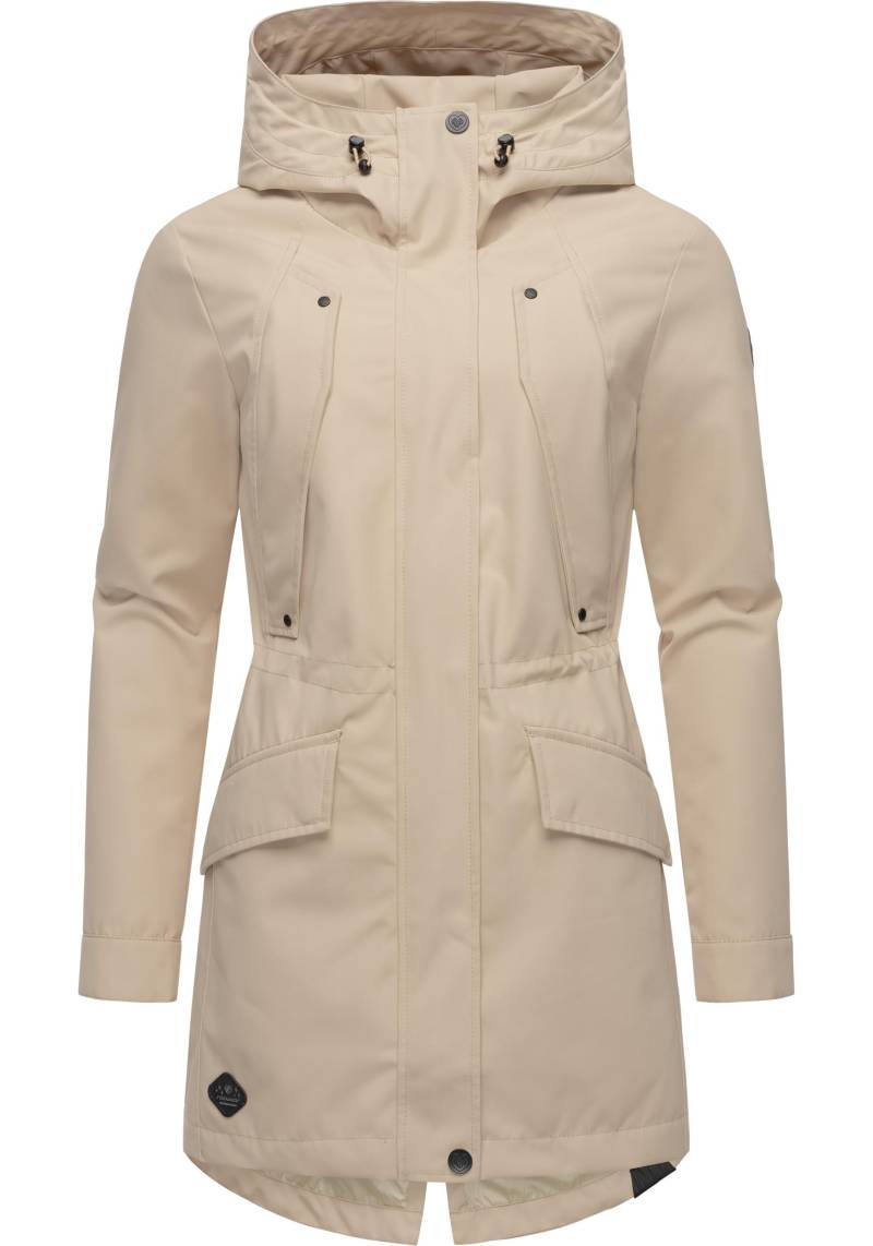 Ragwear Regenmantel "Begonia" Wasserdichter Damen Übergangsmantel mit großer Kapuze von Ragwear