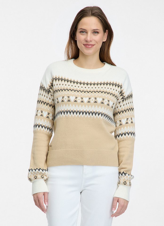Ragwear Rundhalspullover OSLANA mit Jacquard Strickmuster, Rundhals, normale Passform von Ragwear