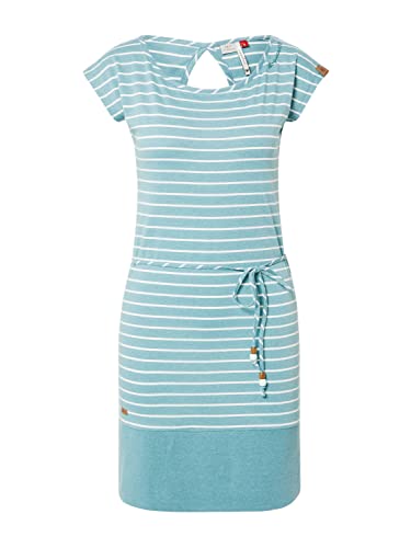 Ragwear Damen Sommerkleid SOHO Aqua/weiß XL von Ragwear